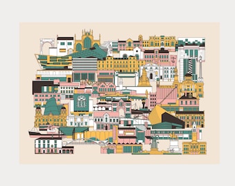 Hull Buildings Postcard