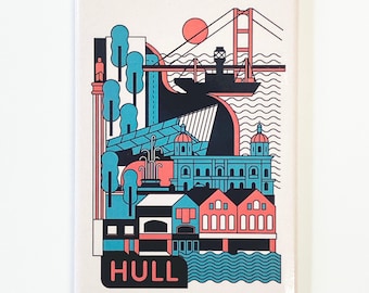 Maritime City - Hull Fridge Magnet