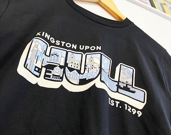 Kingston Upon Hull Wavy T-Shirt Black