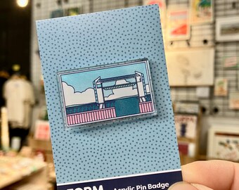 Tidal Barrier Acrylic Pin
