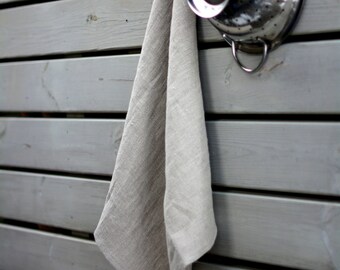 Linen tea towel, natural linen kitchen towel, gray linen hand towel, farmhouse linen towels, stonewashed linen tea towel, linen dishcloth