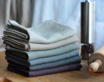 Farm kitchen towel. Linen tea towel, tan hand towel, gray dish towels, linen dishcloths, soft linen wipes, farmhouse kitchen towel with loop
