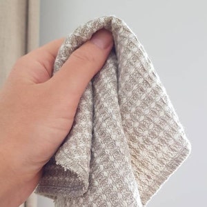 Linen waffle dishcloths, set of 4 reusable dish cloths, waffle natural linen dish towel, washable cleaning cloths, organic reusable wipes