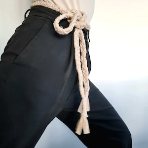 Linen braided belt, braided strap belt, linen belt, narrow belt, linen accessory, belt for dress, women belt, waist belt, handmade belt