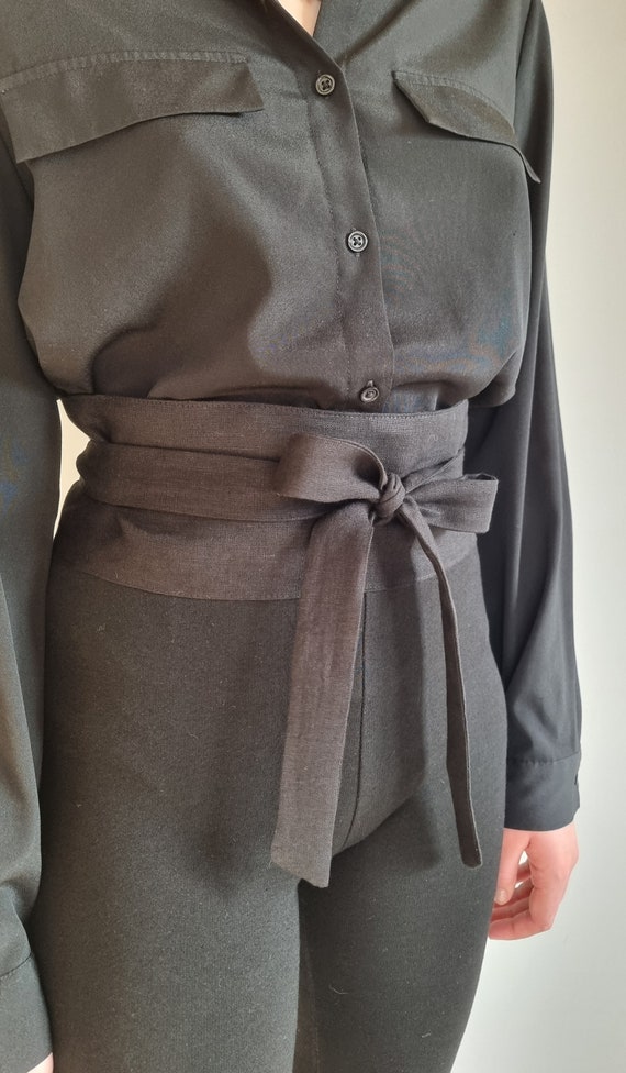 Linen Obi Belt, Long Wide Belt, Obi Belt, Linen Accessory