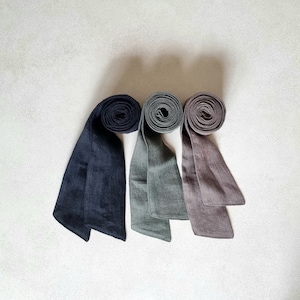 Linen dress belt, long belt, narrow belt, linen accessory, belt for dress, women belt, waist belt, linen fabric belt, handmade belt, ribbon