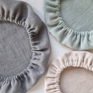 Linen bowl covers, reusable dish covers, washable linen bowls, kombucha jar covers, fabric dish covers, cloth food covers, linen bowl covers