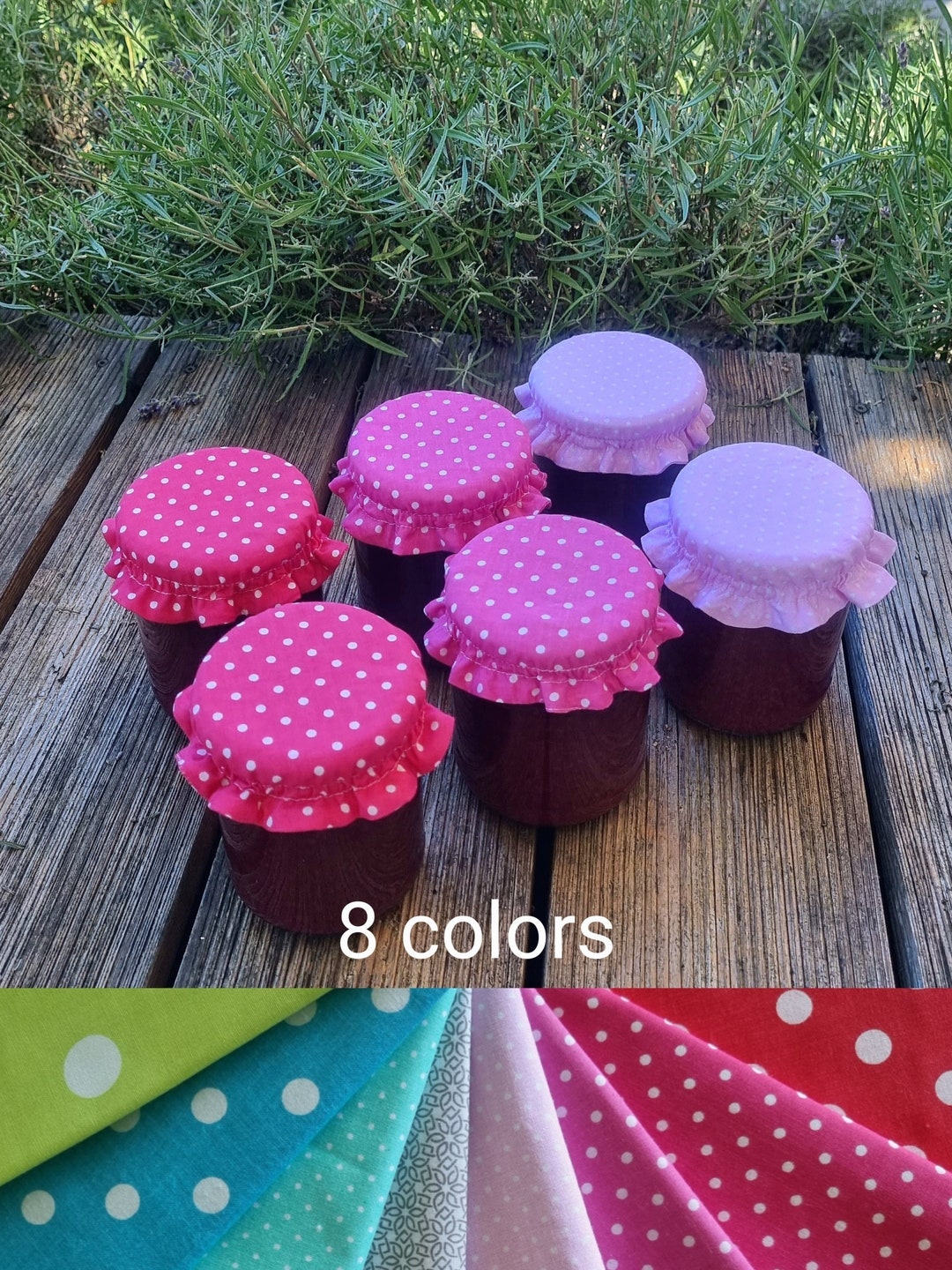 Reusable Fabric Jar Covers Cotton Jar Covers Wedding Favor Etsy