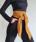 Linen wrap belt, long wide belt, obi belt, linen accessory, linen dress belt, wide waist belt, wrap belt, fabric sash belt, belly binding product logo