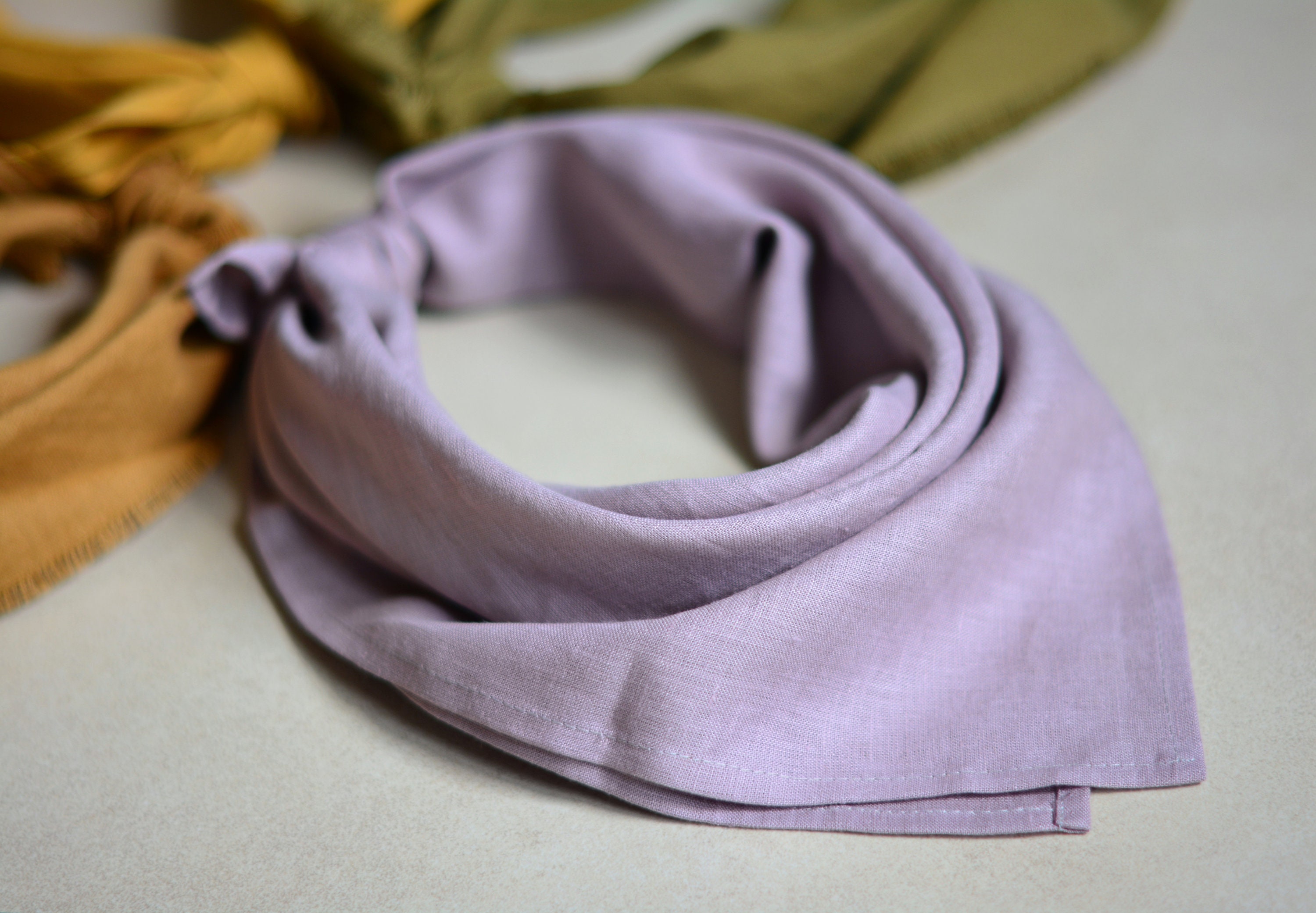 Linen bandana Many Colors Custom Size men/women bandana Etsy