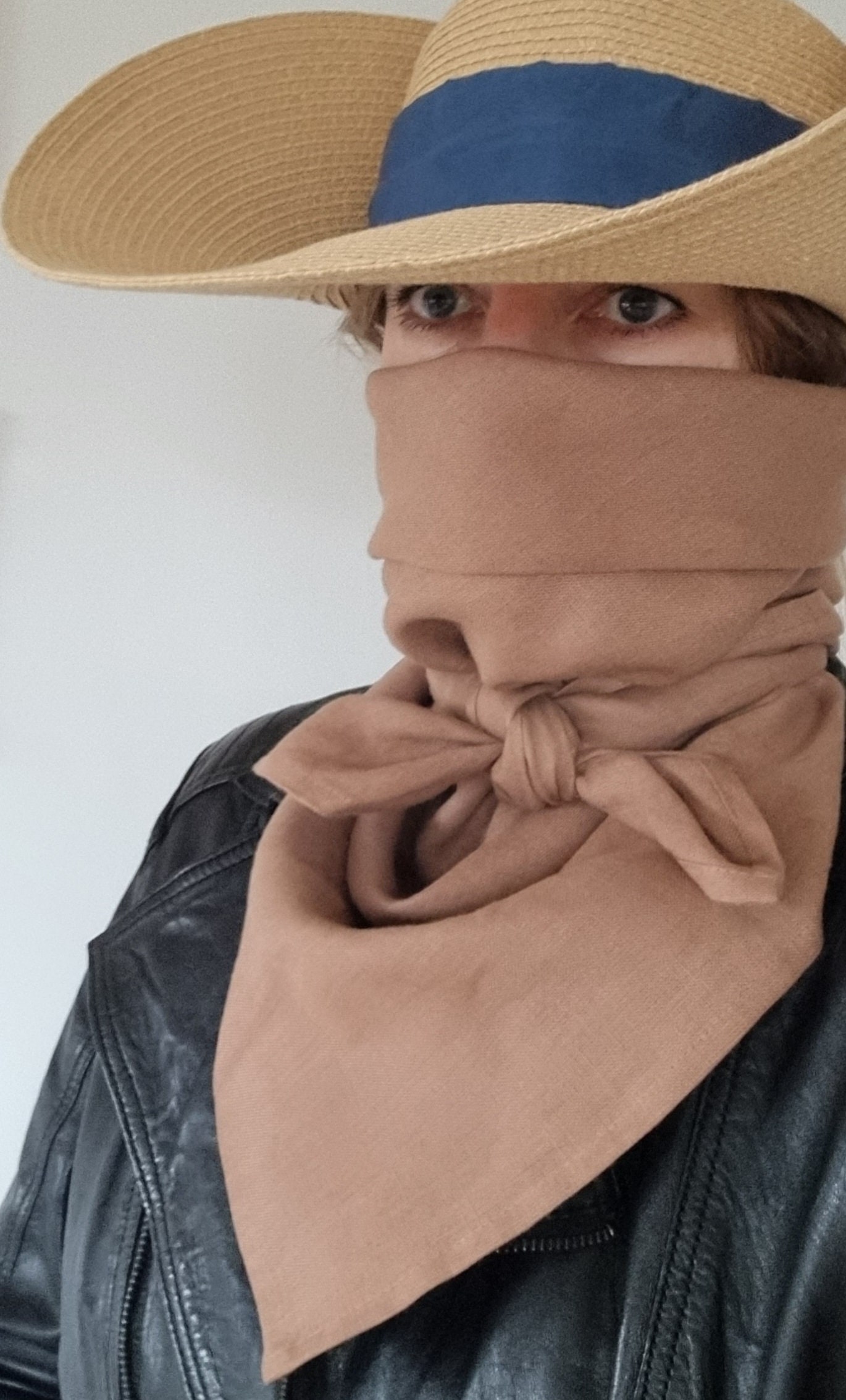 Foulard Oblong Western Bandana Wild Horse - Brique, Bleu Marine, Ivoire - Neuf