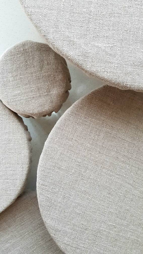 Linen Dish Covers, Bowl Covers, Raw Linen Bowl Covers, Reusable