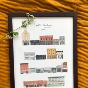 Denver Art, Baker SoBo South Broadway Neighborhood Print, Gift for Significant Other