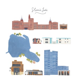 Denver Art, Sloan&#39;s Lake Neighborhood Print, Gift for Significant Other