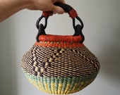 Tiny Fair Trade Pot Basket - Handwoven in Ghana