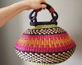 Small Fair Trade Pot Basket - Handwoven in Ghana