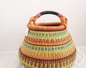Medium Fair Trade Pot Basket - Handwoven in Ghana