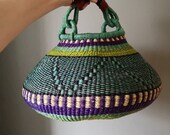 Small Fair Trade Pot Basket - Handwoven in Ghana