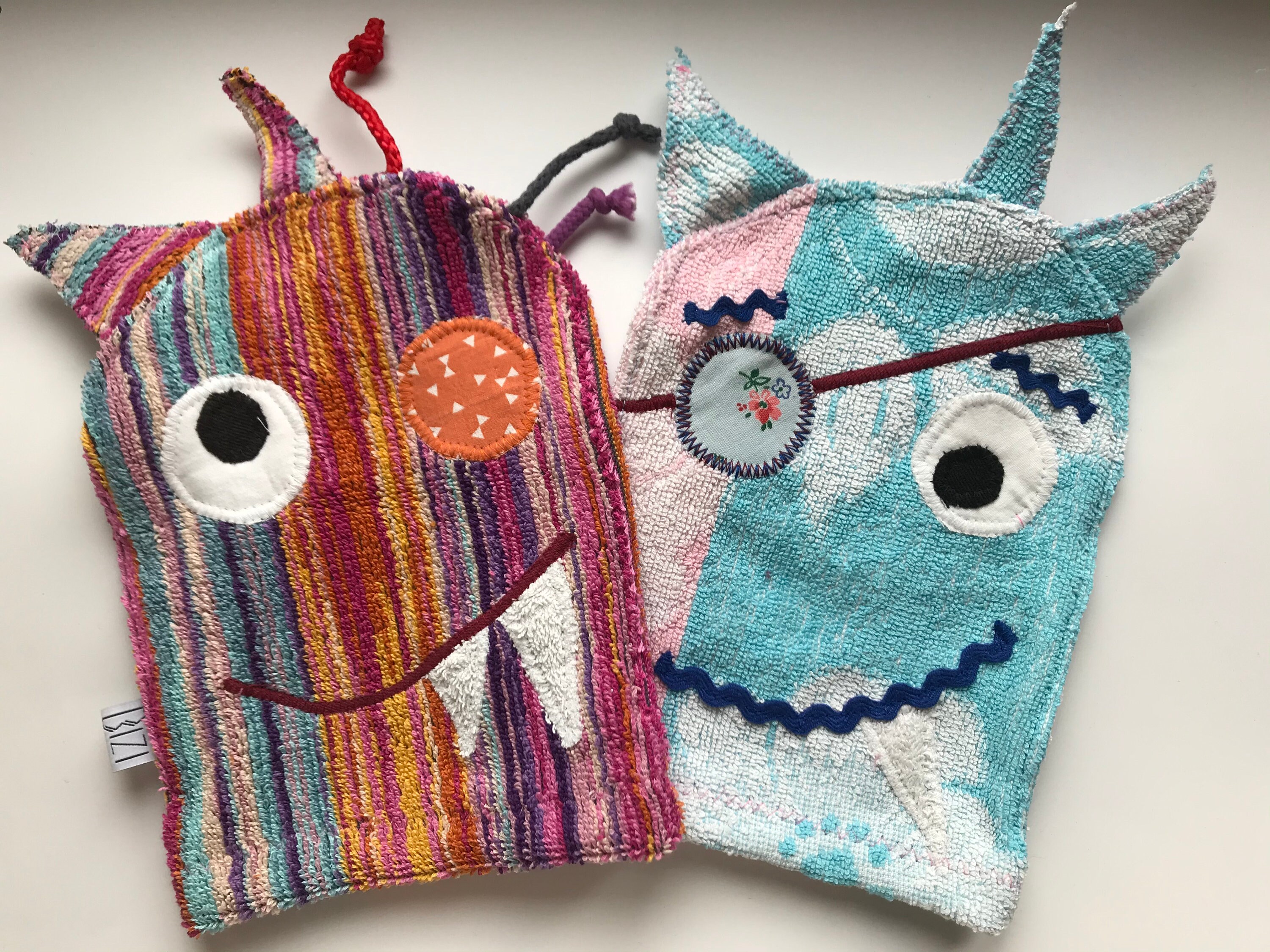 2 Tier Waschlappen Für Kinder - Süße Mikrofaser Handtücher Mit Aufhänger