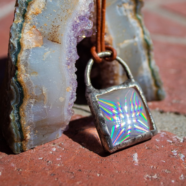 Optical Visions Square Portal Suncatcher Pendant