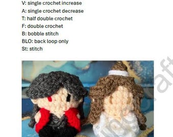 Mini Xie Lian & Hua Cheng-haakpatroon, op TGCF geïnspireerd (pdf)