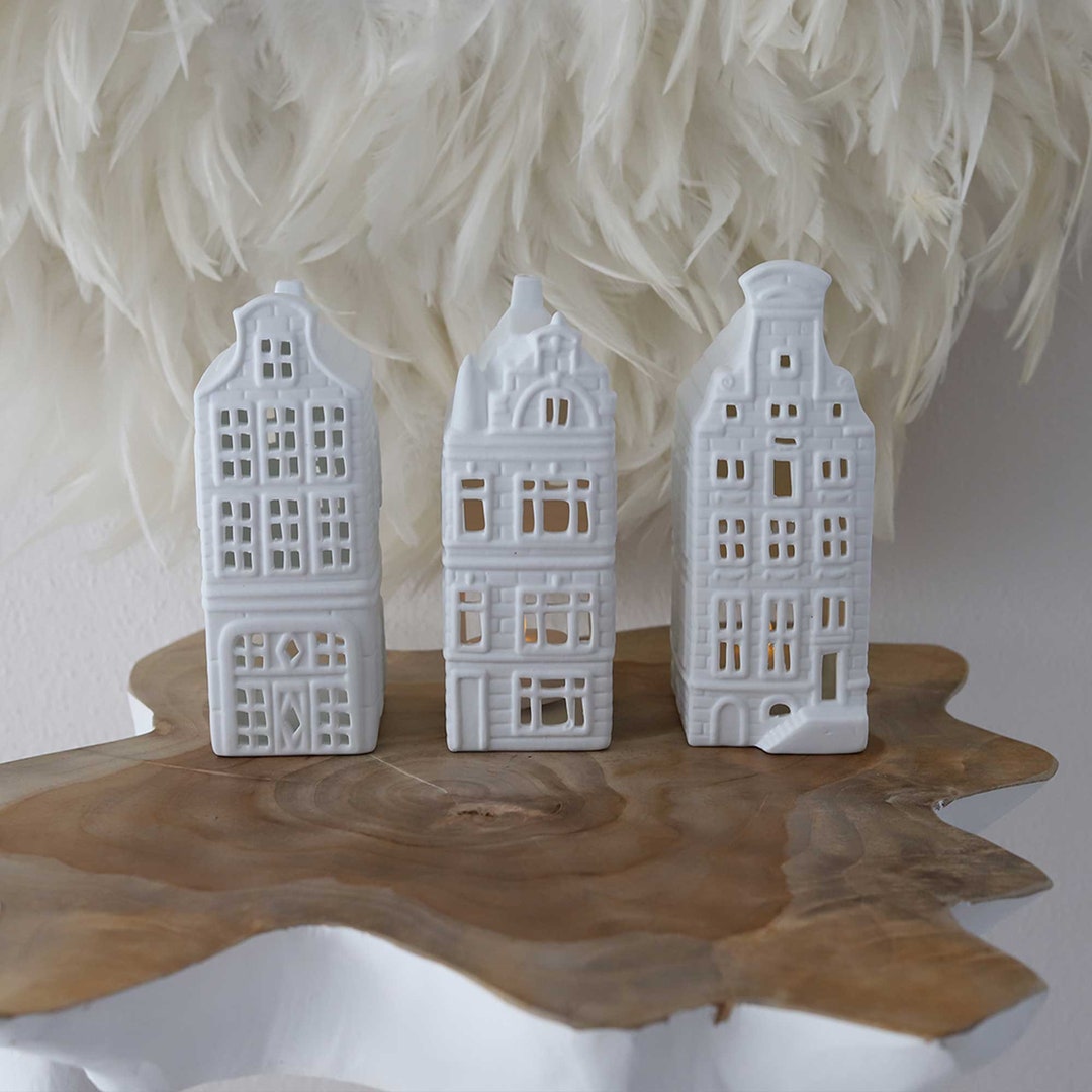 3 Light House Tea Lights Tea Light Holder Tea Light House Candle Holder