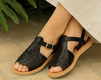 Handmade Leather Huarache Sandals – Mexican Summer Shoes