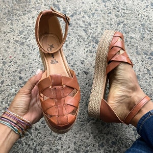 Sandales Huarache ~ Toutes les tailles vintage bohème-hippie ~ Style mexicain ~ Cuir coloré ~ Huaraches mexicaines ~ Sandale à bride cheville