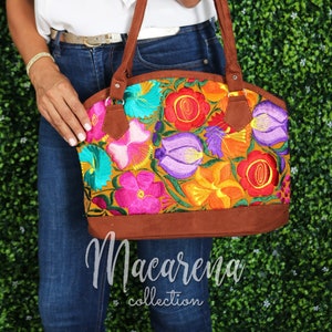 Handmade Embroidered Flowers Bag Chiapas