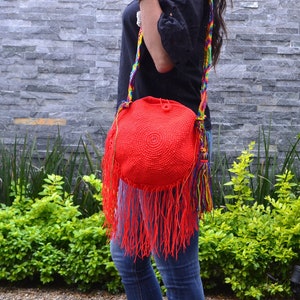 Ethnic Cloth Shoulder Bag ~ Vintage Style Bag ~ Handmade Bag ~ Handwoven Bag ~ Fabric Bag ~ Boho Bag ~ Hippie Bag ~Mexican Bag ~ Boho Gift