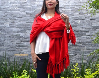 Rebozo rojo | Etsy México