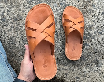 Mens Handmade Leather Huarache Sandals – Mexican Style