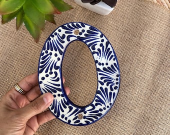 House Number Tiles, Number Tiles Handmade Mexican Talavera Ceramic, Home Decor, Colorful Tiles