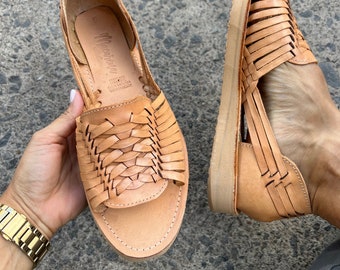 Sandalia Huarache ~ Todas las tallas Boho- Hippie Vintage ~ Estilo Mexicano ~ Cuero Colorido ~ Huaraches Mexicanos