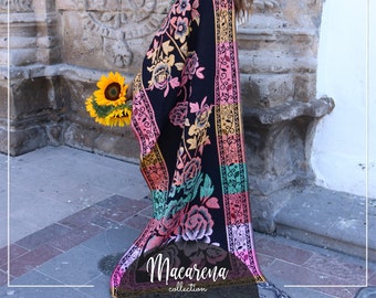 Gaban mexikanischer Rebozo ~ Rebozo ~ mexikanischer Schal ~ Pashmina ~ Schal ~ Schal