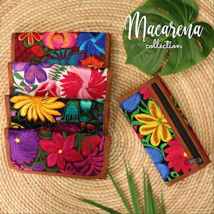 Handmade Embroidered Flowers Bag Purse Chiapas