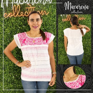 White Huipil Chiapas Blouse ~ Flower Shirt ~ Mexican Shirt ~ Ethnic Floral Shirt ~ Womens Shirt ~ Boho ~ Embroidered Shirt ~ Handmade Shirt