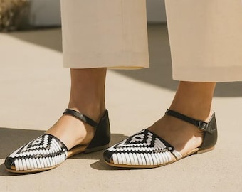 Sandalia Huarache ~ Todas las Tallas Boho- Hippie Vintage ~ Estilo Mexicano ~ Cuero Colorido ~ Huaraches Mexicanos
