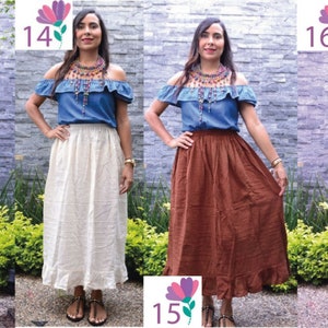 Mexican Skirts Falda Folklorico Skirts Colorful Skirt for Women Cotton ...