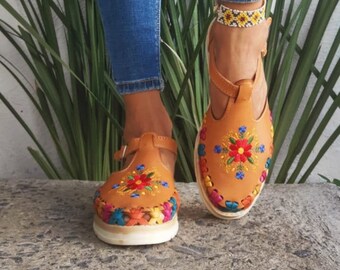 mexican sandals colorful