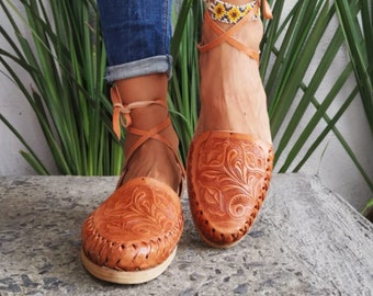 Huarache Sandal ~ All Sizes Boho- Hippie Vintage ~ Mexican Style ~ Colorful Leather ~ Mexican Huaraches ~ Lace up Sandal ~ Gladiator Sandal