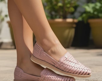 Handmade Leather Huarache Sandals – Mexican Boho Style