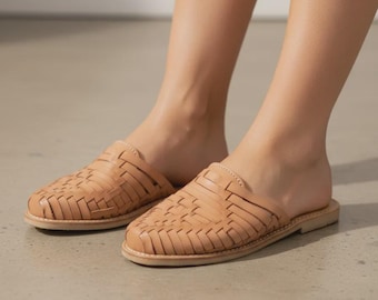 Mexican Huarache Sandals – Handmade Leather Slip-ons, Mule Style