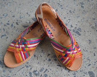 colorful huarache sandals