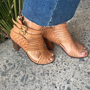 Sandalias Huaraches Mexicano ~ Todas las tallas Boho- Hippie Vintage ~ Estilo Mexicano ~ Cuero ~ Huarache de Hebilla ~ Handgemaakte hak