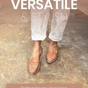 Handmade Leather Huarache Sandal – Tan Mexican Style Summer Shoes image 11