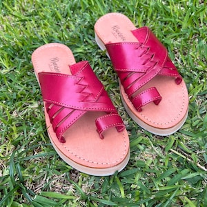 Huarache Sandal ~ All Sizes Boho- Hippie Vintage ~ Mexican Style ~ Colorful Leather ~ Mexican Huaraches