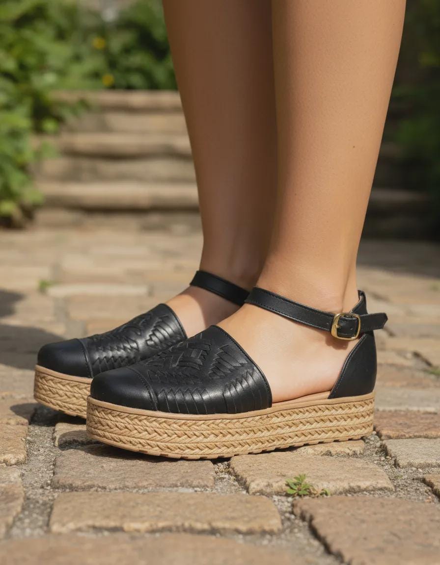 huaraches with ankle strap