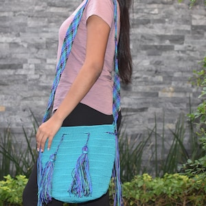 Ethnic Cloth Shoulder Bag ~ Vintage Style Bag ~ Handmade Bag ~ Handwoven Bag ~ Fabric Bag ~ Boho Bag ~ Hippie Bag ~Mexican Bag ~ Boho Gift