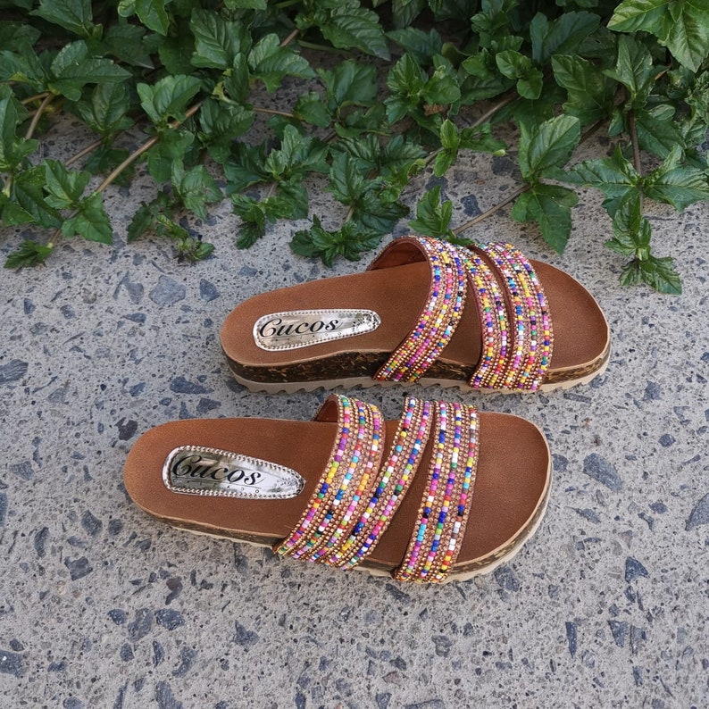 Girls Huarache Sandal All Sizes Boho Hippie Vintage Mexican Style Colorful Leather Mexican Huaraches Kids, Childrens image 2